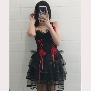 Halloween Lace Lolita Style Top & Skirt (DS04)